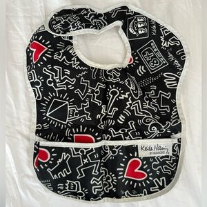 Keith Haring x Bumkins modern graphic baby bib